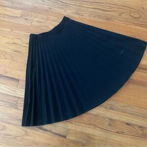 Sears Black A-Line Pleated Skirt